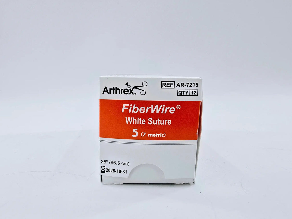 Arthrex AR-7215 FiberWire 5 WHITE BRAIDED 1X38" Box of 12 Arthrex