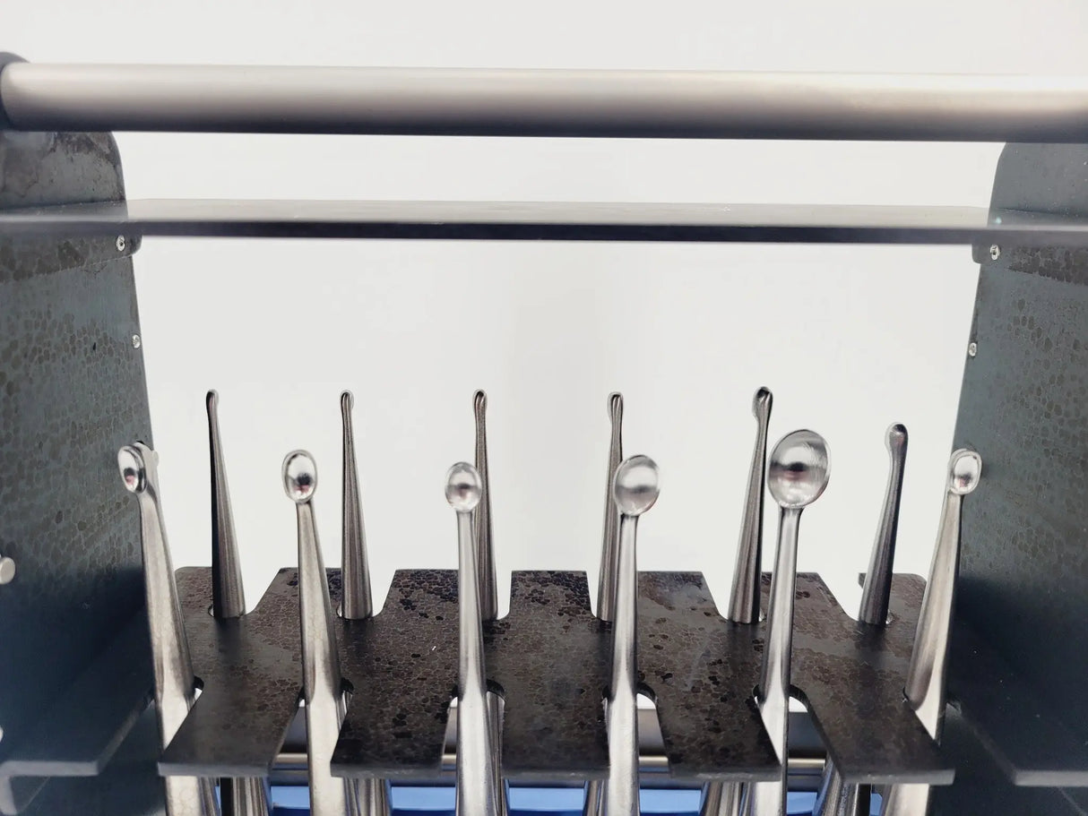 V Mueller Y-0101 Curette Set of 12 with Sterilization Rack Orthopedic V. Mueller