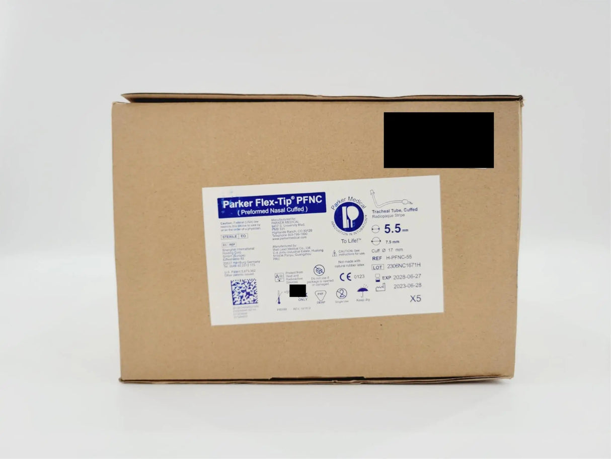 Parker Medical H-PFNC-55 Flex-Tip Performed Nasal Cuffed 5.5mm 5BX Parker