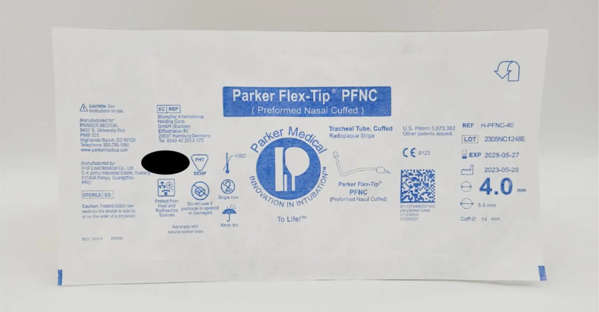 Parker Medical H-PFNC-45 Flex-Tip Performed Nasal Cuffed 4.5mm 5BX Parker