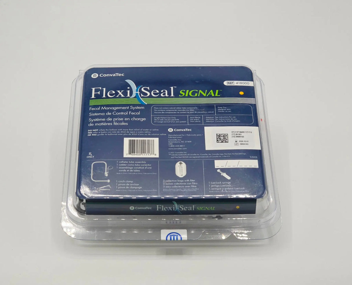 Flexi Seal Signal 418000 Fecal Mgt System Kit With 3 Bags Charcoal Filter NEW Primis Medical