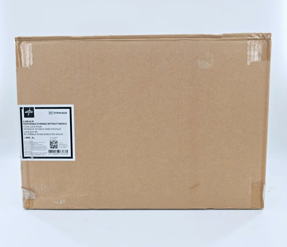 Medline SYR103020 Luer Slip 3mL Disposable Syringe w/o Needle Case of 800 Medline