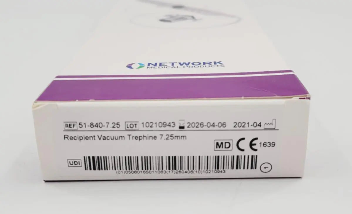 Network Medical 51-840-7.25 Recipient Vacuum Trephine 7.25mm Network Medical