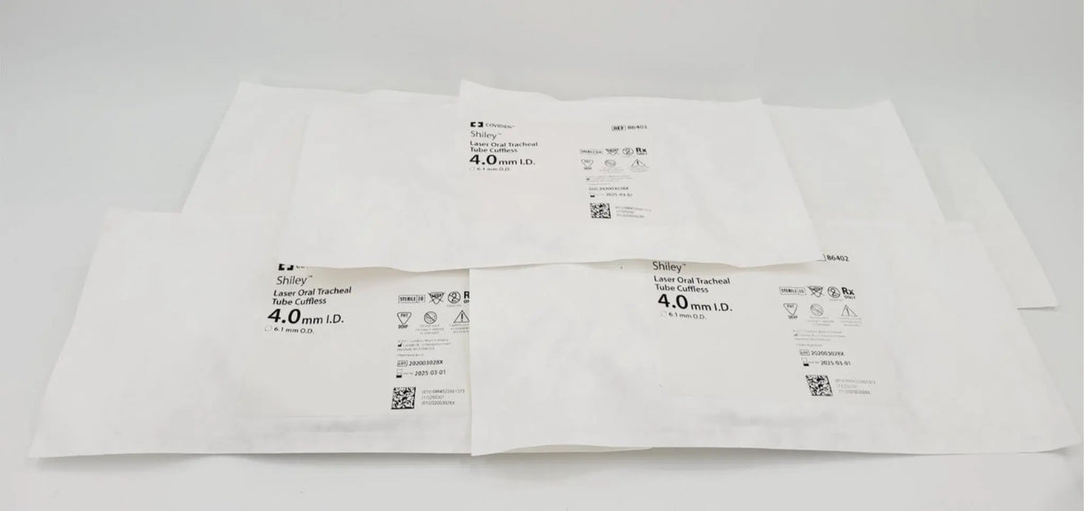 Covidien 86402 Shiley Laser Oral Tracheal Tube Cuffless 4.0mm 6.1mm 5PK Covidien