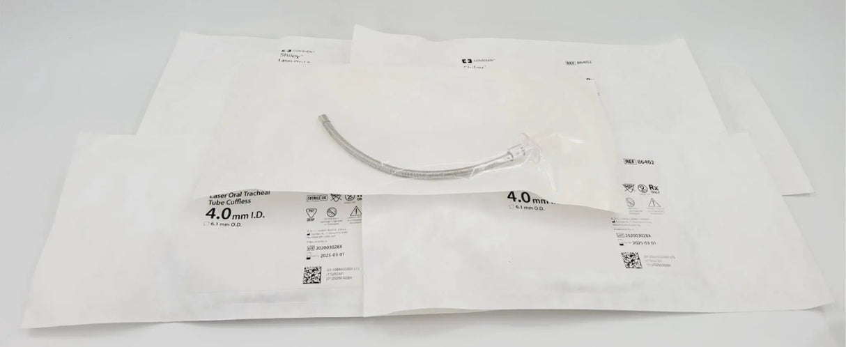 Covidien 86402 Shiley Laser Oral Tracheal Tube Cuffless 4.0mm 6.1mm 5PK Covidien