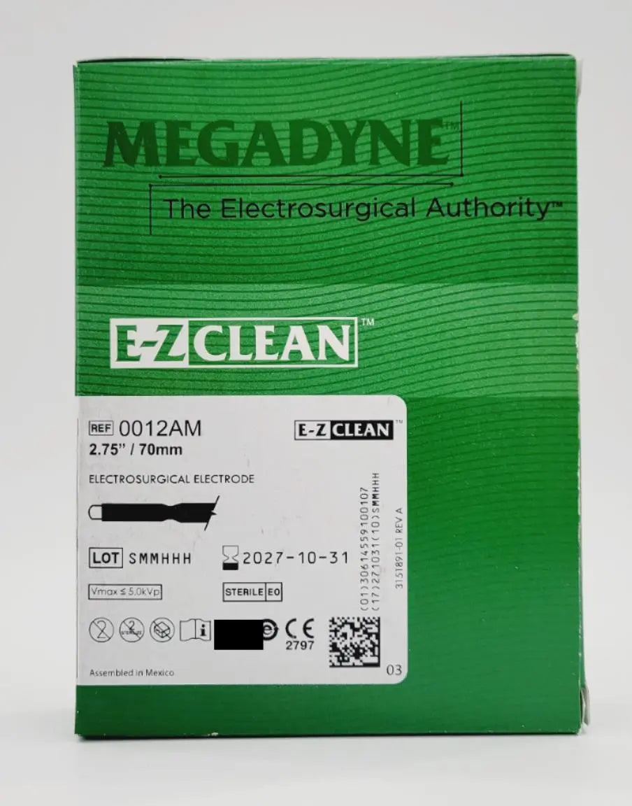 Megadyne 0012AM Electrosurgical Electrodes E-Z Clean Blade 2.75 inch 12BX Megadyne