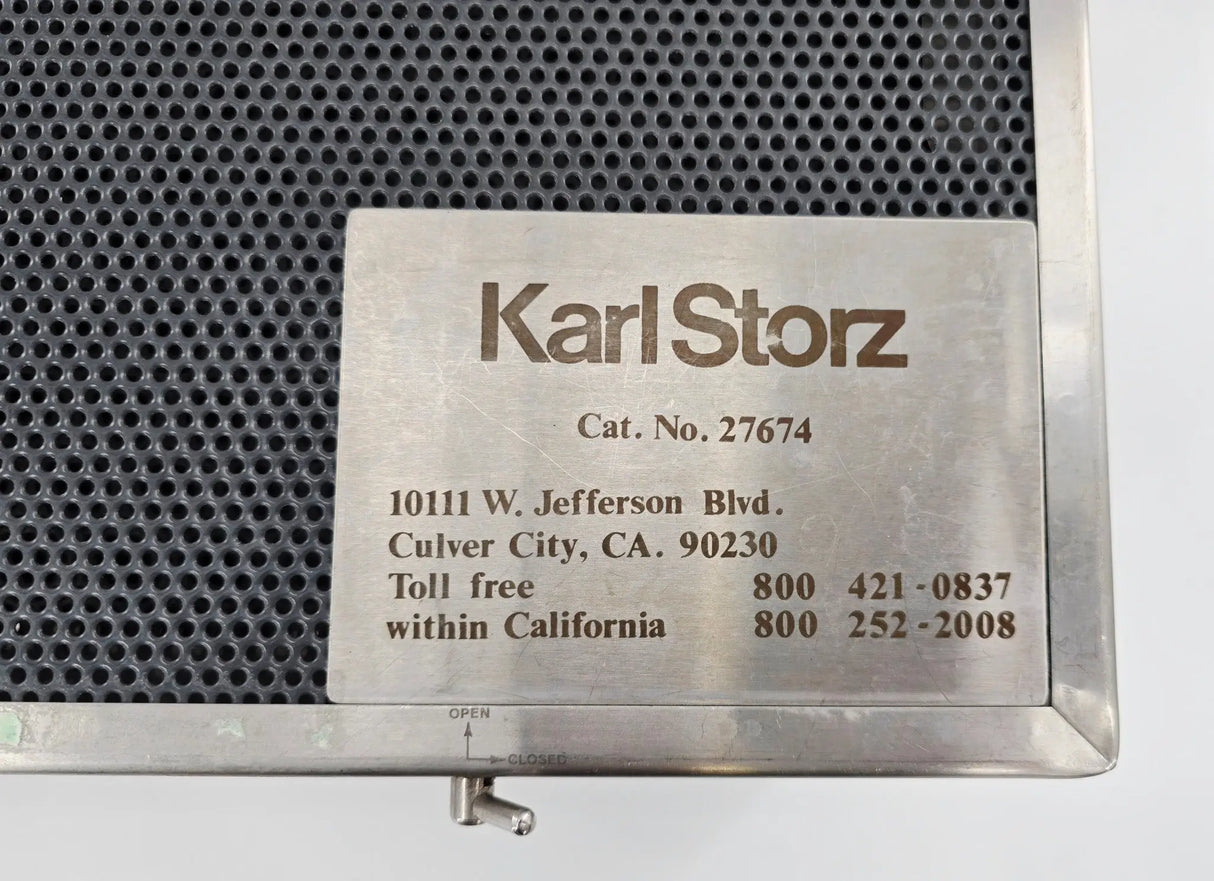 Karl Storz 27674 Large Surgical Sterilization Case 21" x 14" x 5" Karl Storz