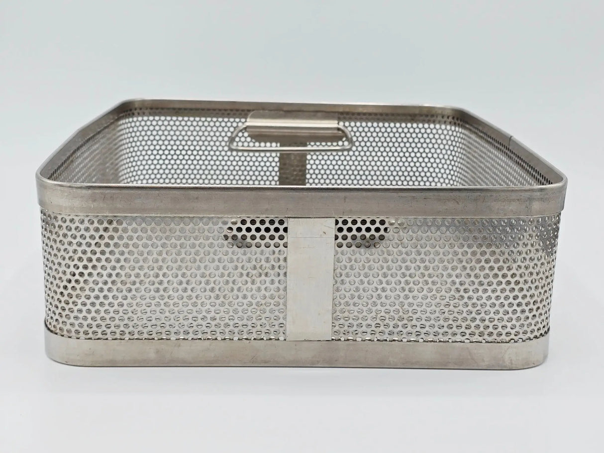 Square Surgical Sterilization Basket with Handles 12" x 12" X 4" Unbranded