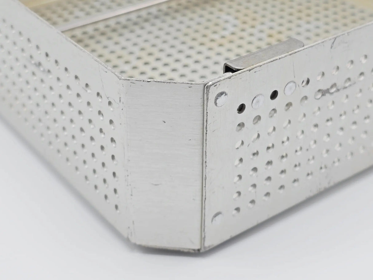 Square Surgical Sterilization Basket with Handles 10" x 10" X 3" Unbranded