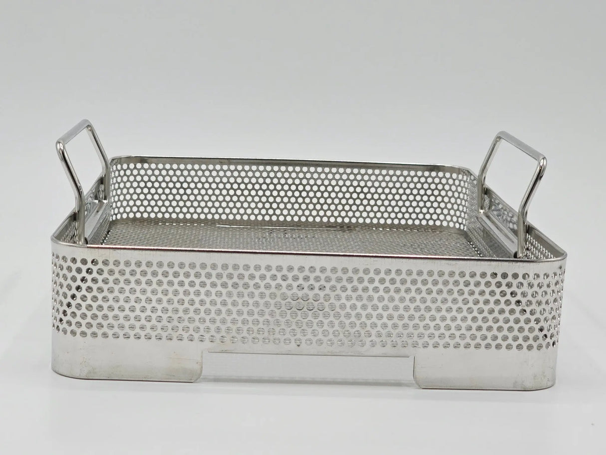 Small Stainless Steel Surgical Sterilization Basket 10.5 x 9 x 2.5 Unbranded