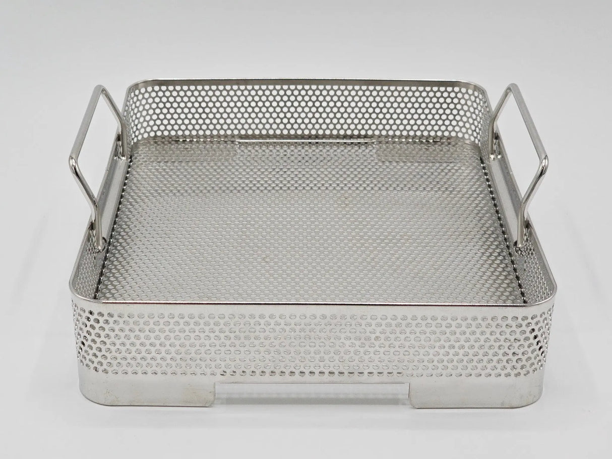 Small Stainless Steel Surgical Sterilization Basket 10.5 x 9 x 2.5 Unbranded