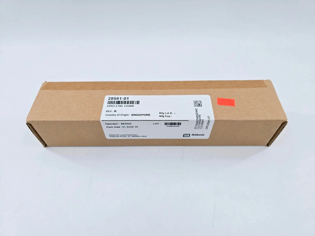 Abbott 28561-01 2.5mL Syringe Assembly Rev. G CD3000 4-1/2" Abbott
