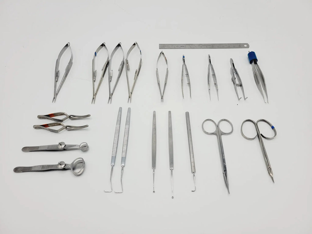 Storz Weck Strabismus Ophthalmology 22-Piece Micro Set w/ Sterilization Case Unbranded