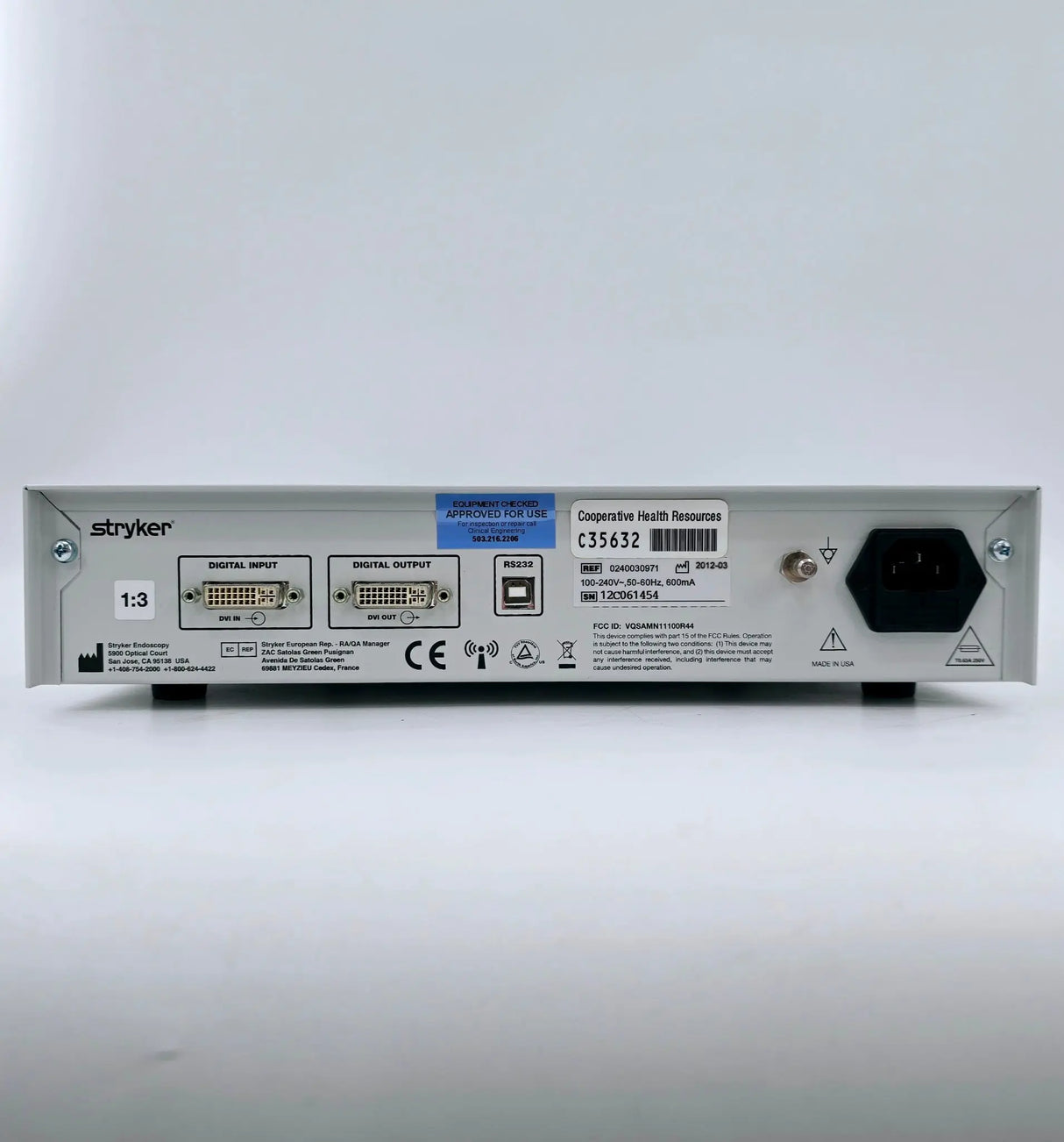 Stryker WiSe HDTV Transmitter Console 0240030971 Stryker