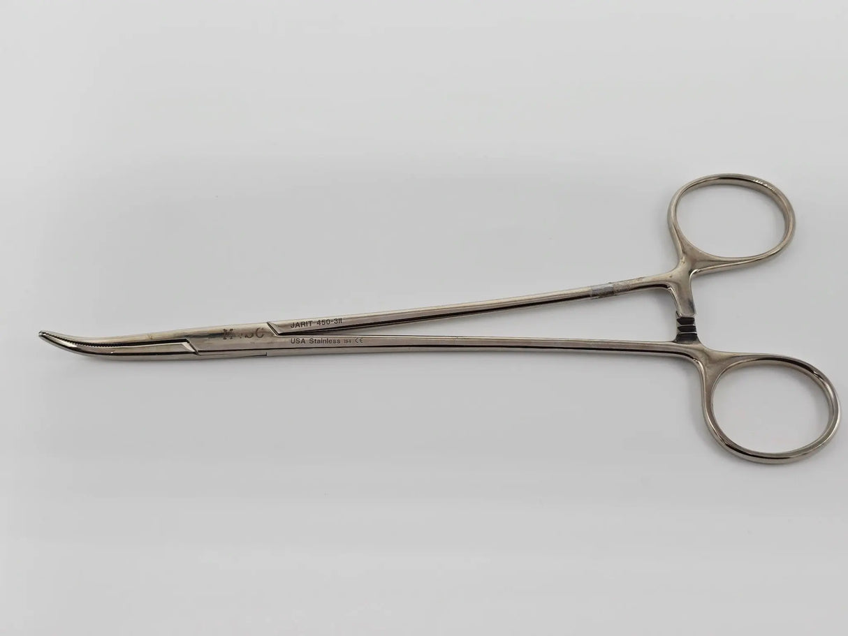 Integra Jarit 450311 Schnidt Tonsil Forceps Closed Ring Curved Surgical Tool Primis Medical