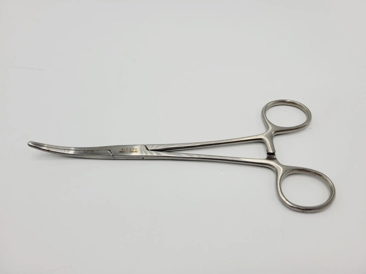 Millennium Surgical 1-2371 Roch-Ochsner Forceps, Curved, 1 x 2 Teeth 7-1/4" Millennium Surgical