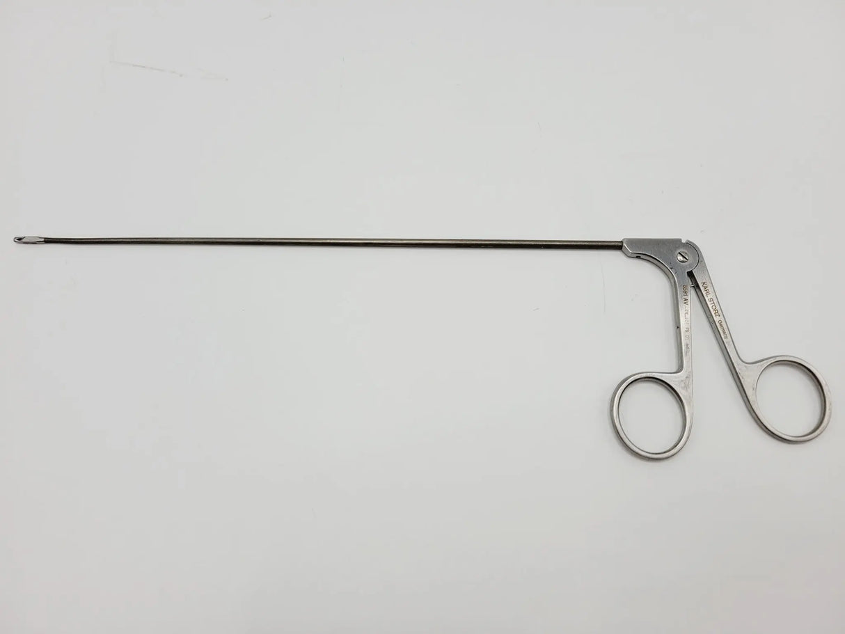 Karl Storz 8591 AV Kleinsasser Micro Laryngeal Round Cup Forceps, Straight, 12" Karl Storz