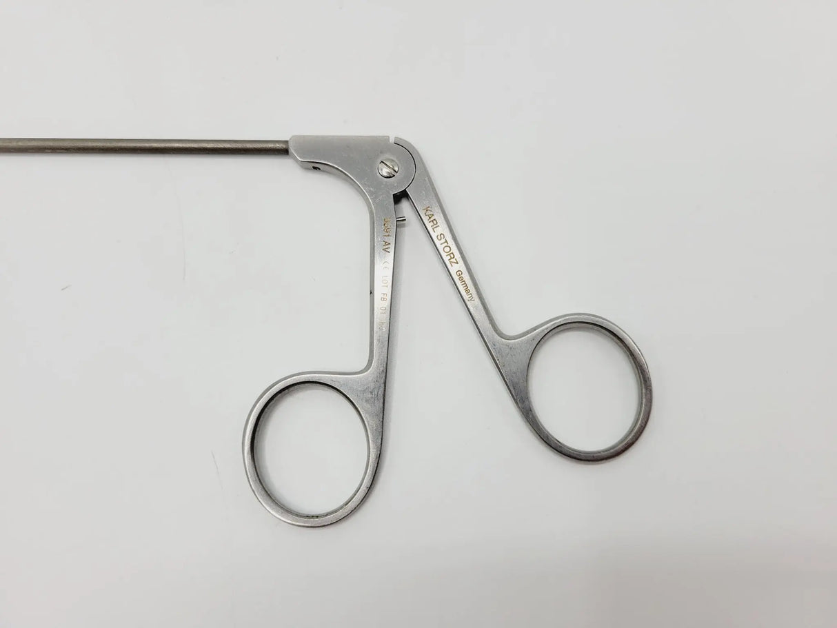 Karl Storz 8591 AV Kleinsasser Micro Laryngeal Round Cup Forceps, Straight, 12" Karl Storz