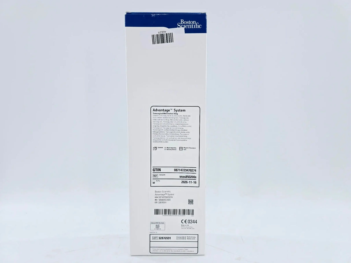 Boston Scientific M0068502000 Advantage System Transvaginal Mid-Urethral Sling Boston Scientific