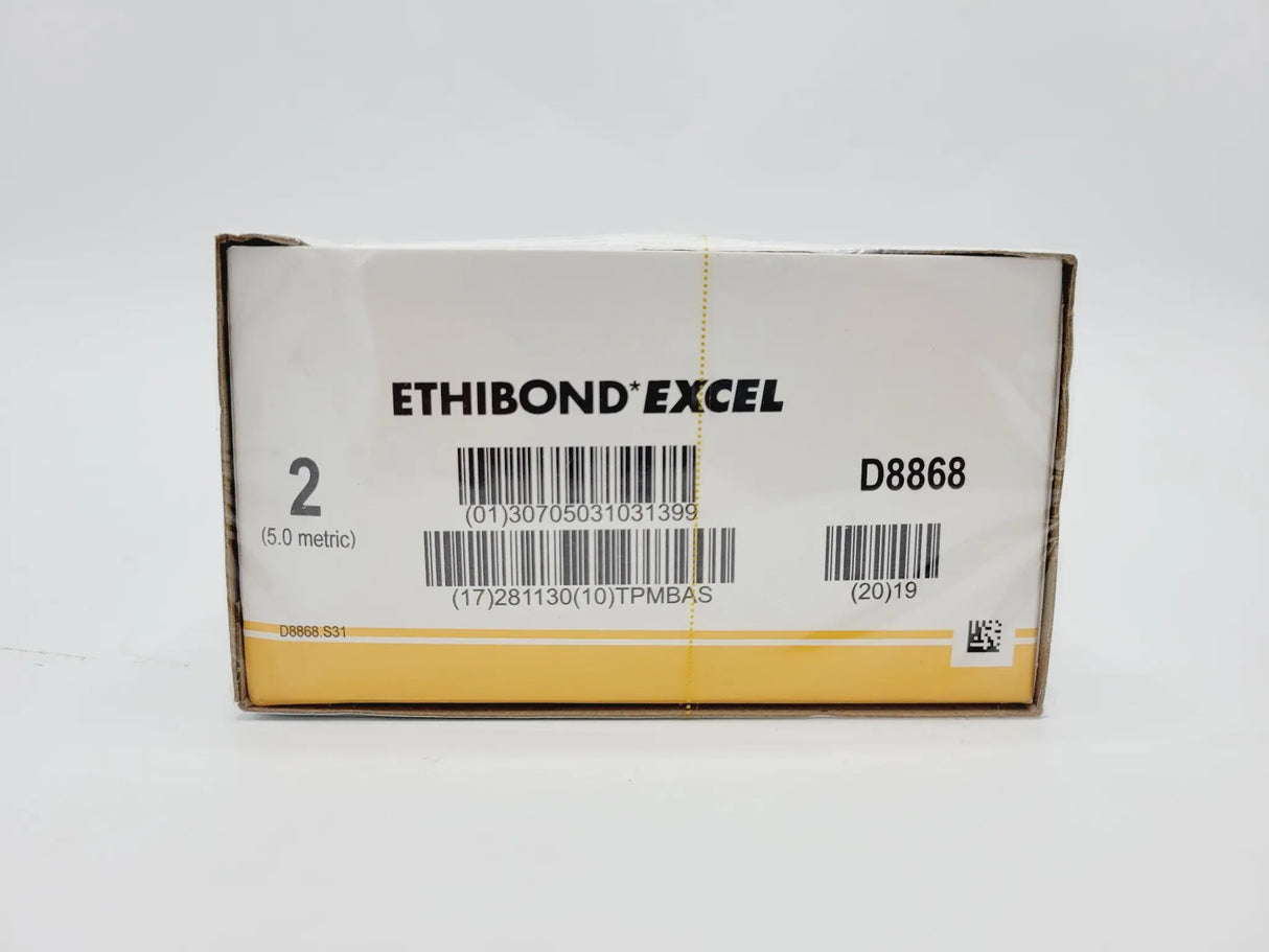 Ethicon D8868 2 ETHIBOND GREEN 1X18" CT-1 DOUBLE ARMED, Box of 36 Ethicon