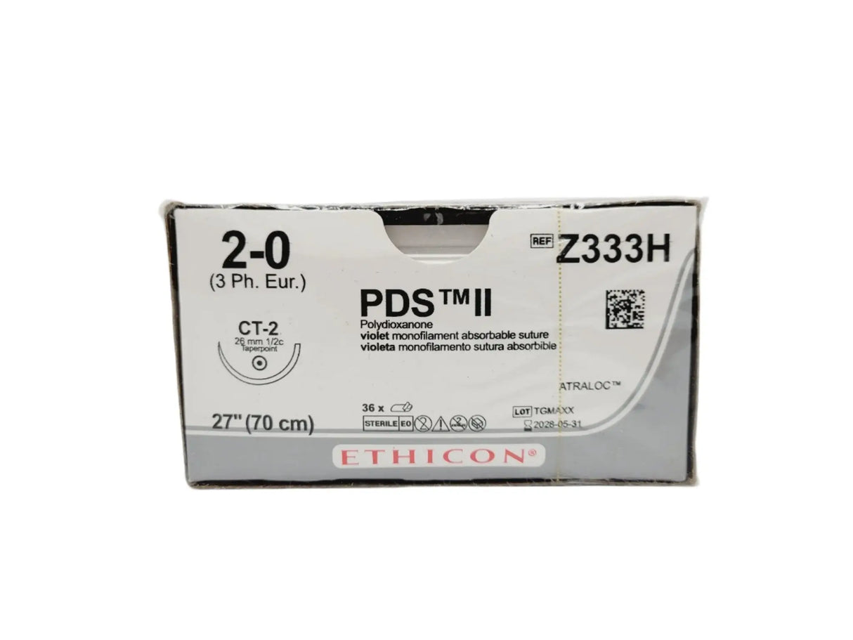 Ethicon Z333H 2-0 PDS II VIOLET 1X27" CT-2 Box of 36 Ethicon