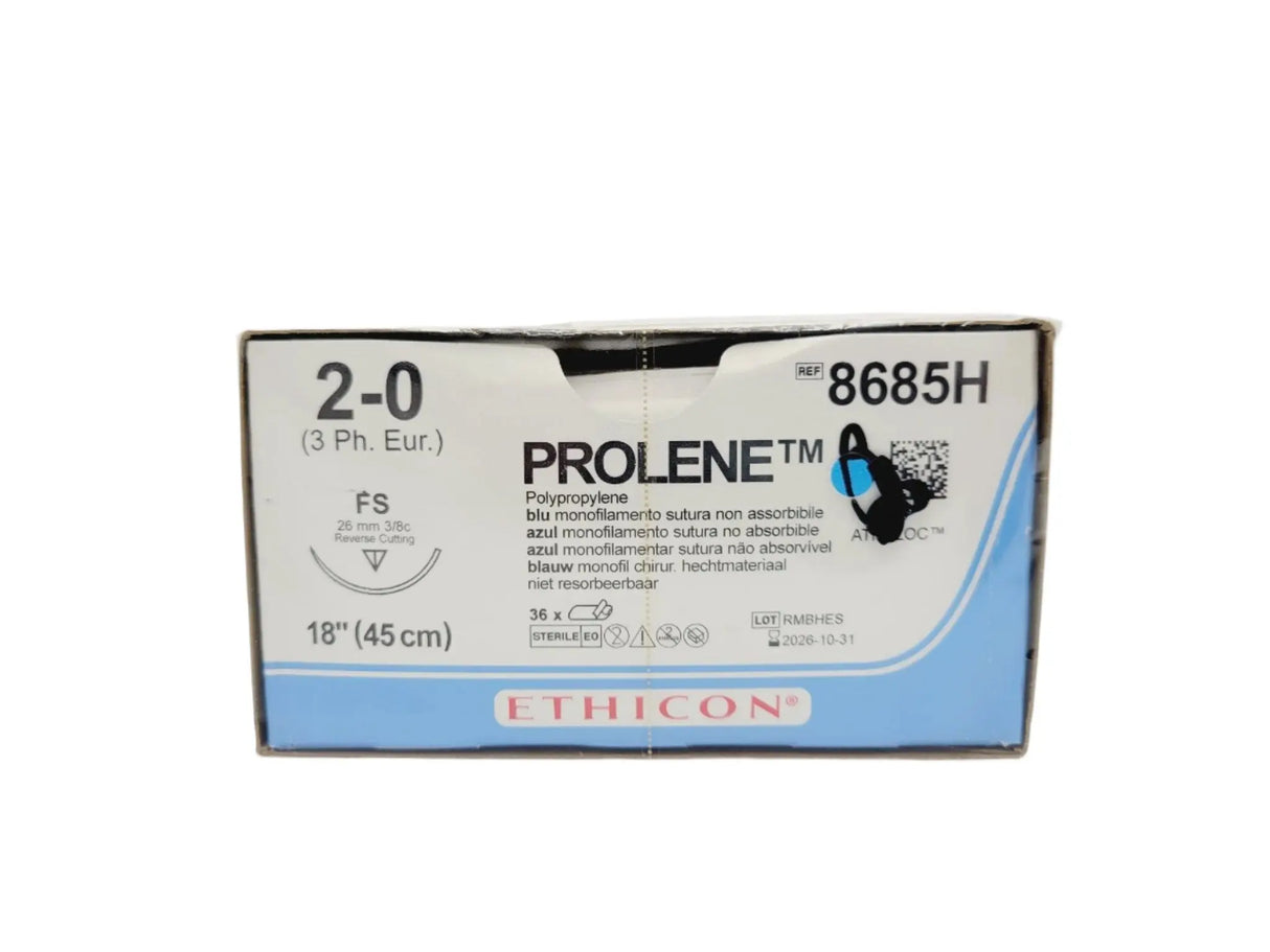 Ethicon 8685H 2-0 PROLENE BLUE 1X18" FS Box of 36 Ethicon