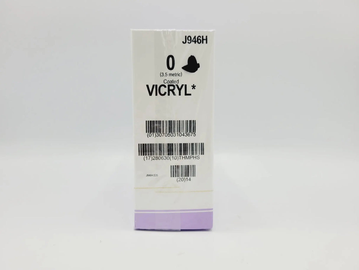 Ethicon J946H 0 COATED VICRYL UNDYED 1X36" CT-1 Box of 36 Ethicon