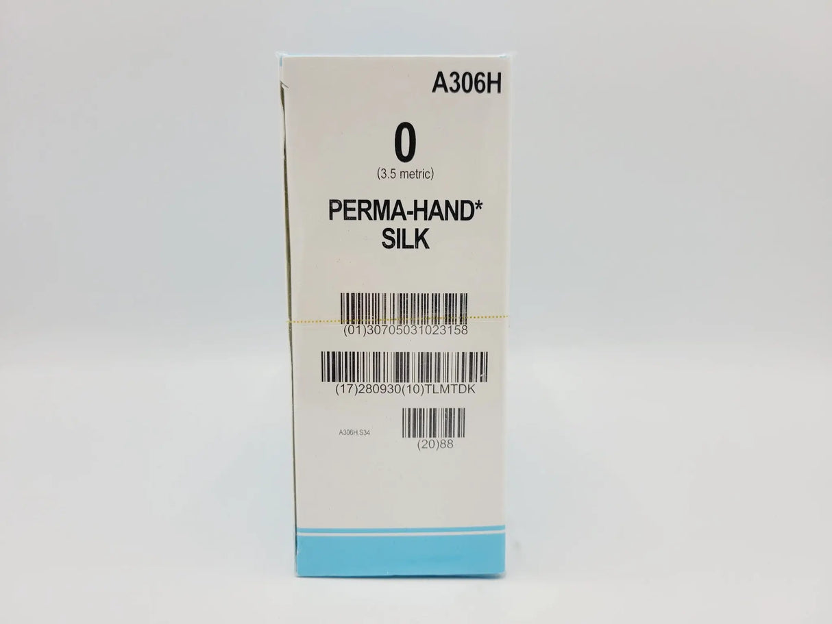 Ethicon A306H 0 PERMA HAND BLACK 6X30" TIE Box of 36 Ethicon