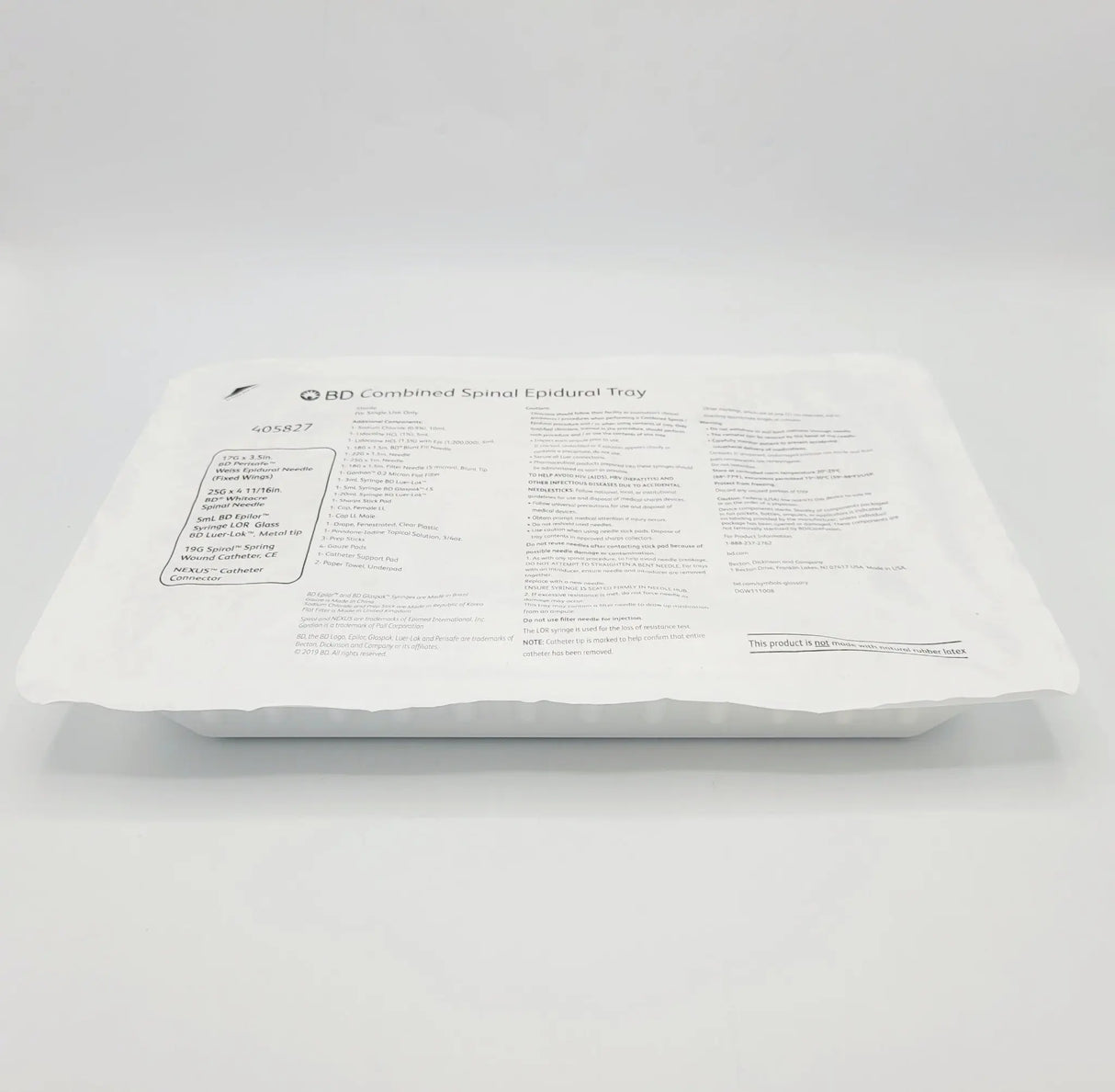 BD 405827 Combined Spinal Epidural Tray 16" BD