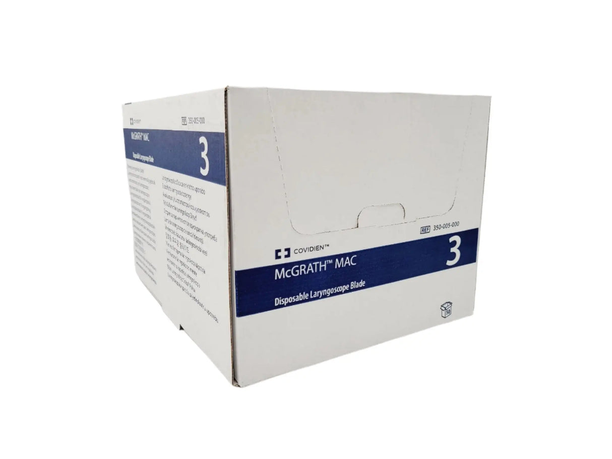 Covidien 350-005-000 McGRATH MAC 3 Disposable Video Laryngoscope Blade Box of 50 Covidien