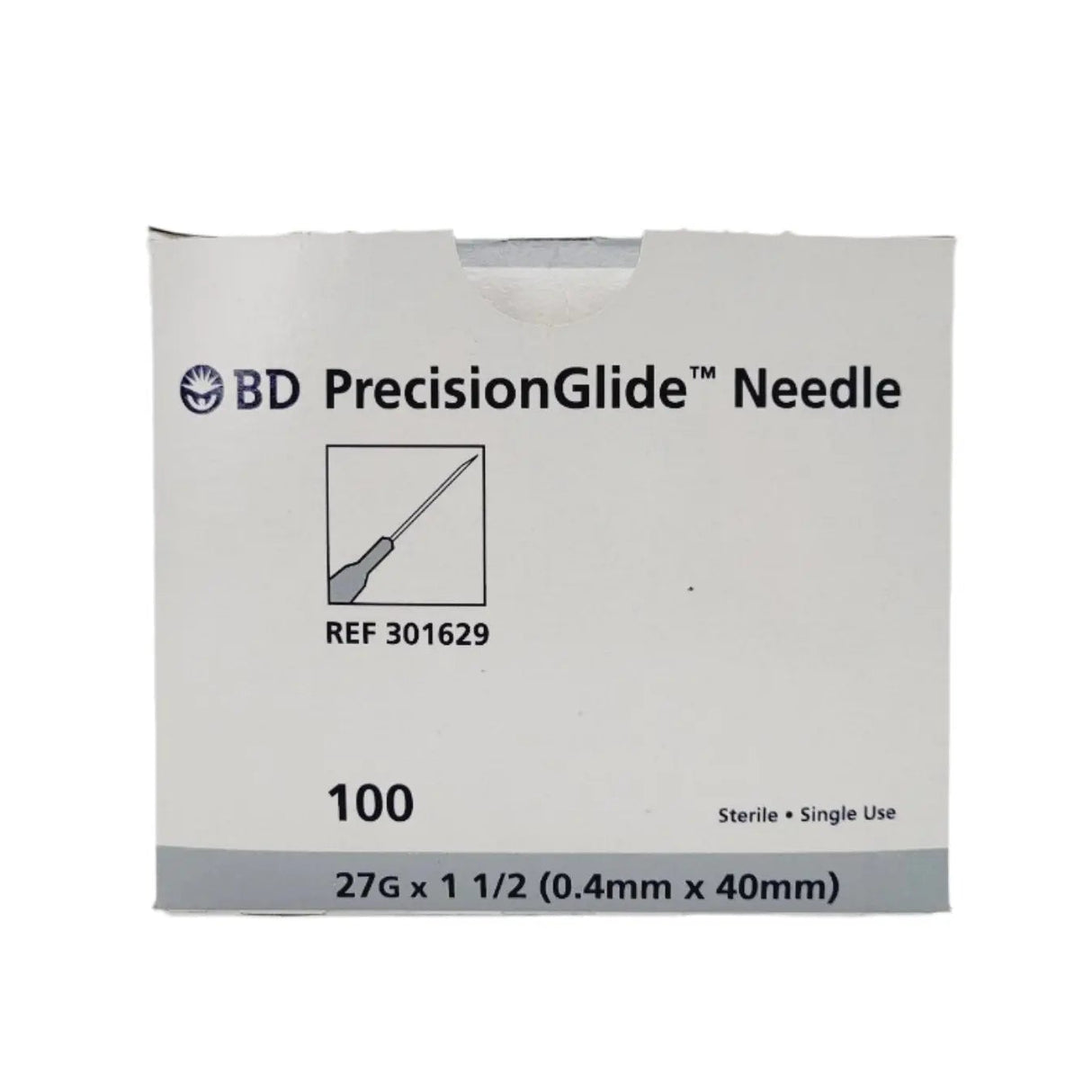 BD 301629 PrecisionGlide Needle 27G x 1-1/2" Box of 100 BD