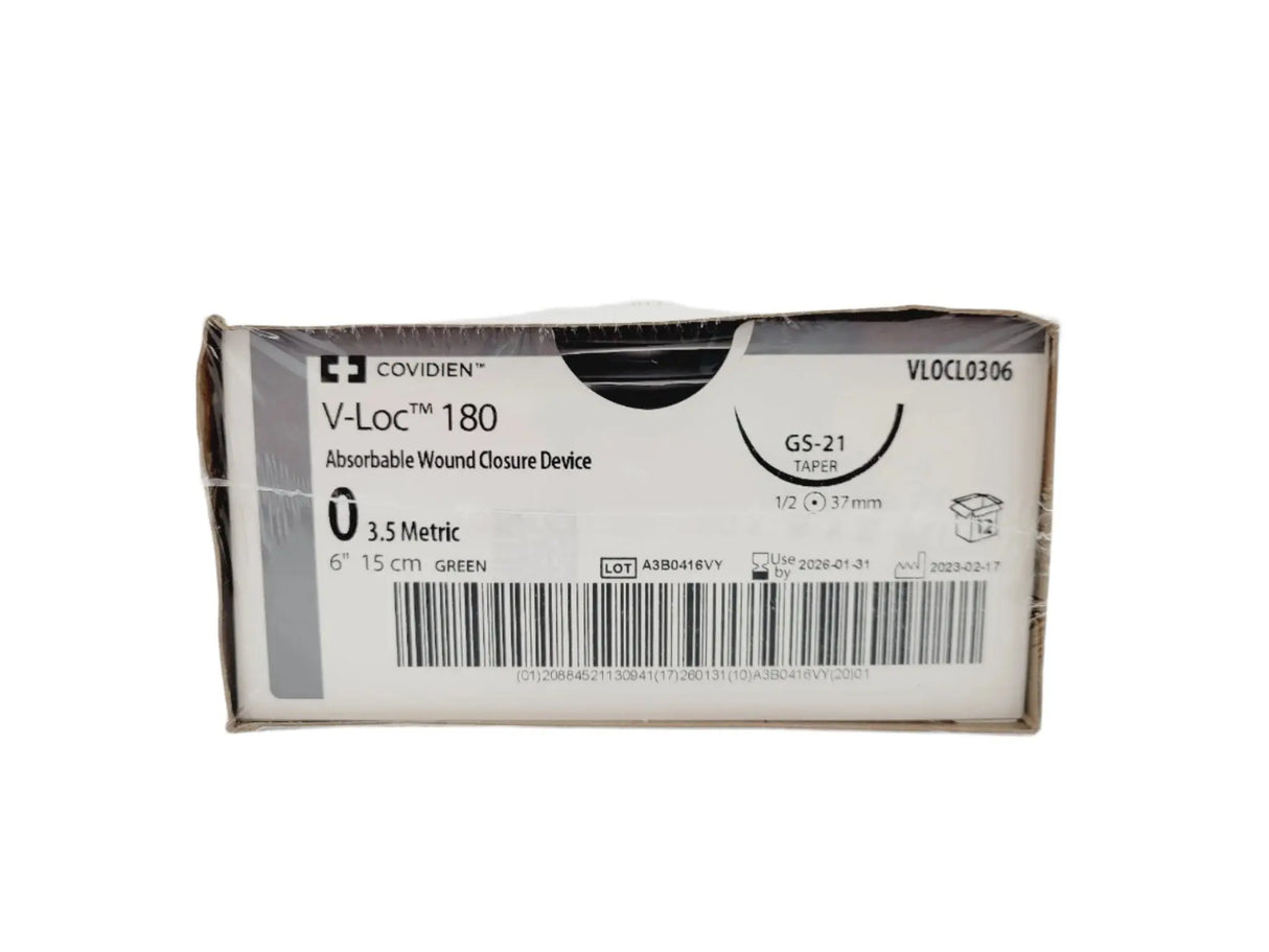 Covidien VLOCL0306 0 V-Loc 180 GREEN 1X6" GS-21 Box of 12 Covidien