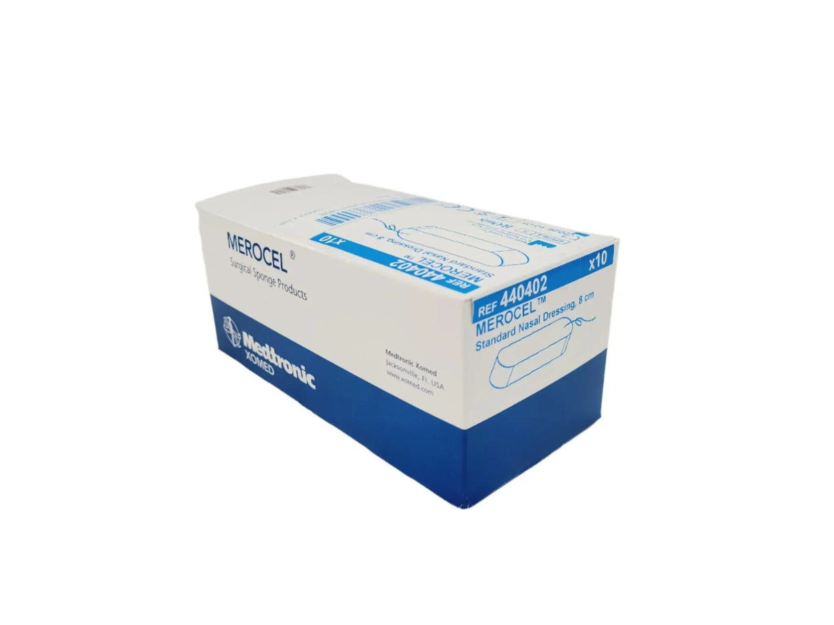 Medtronic XOMED 440402 MEROCEL Standard Nasal Dressing 8cm Box of 10 Medtronic