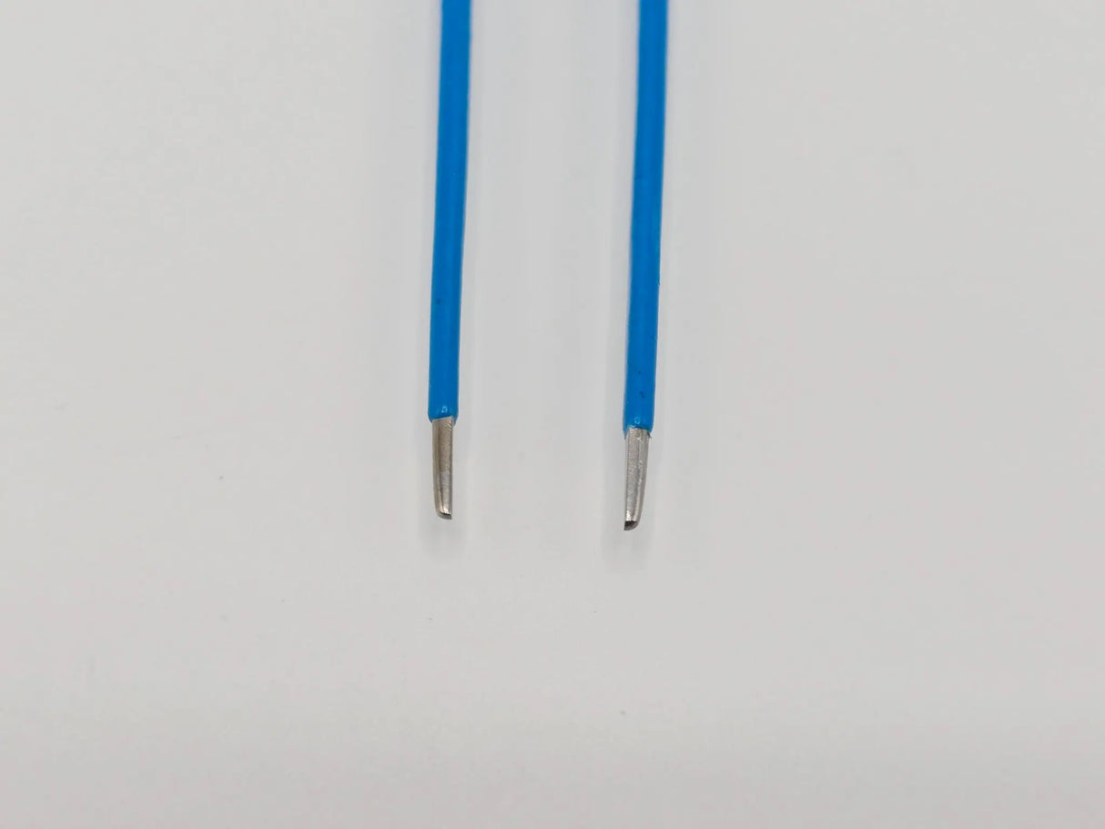 Bayonet Bipolar Forceps 11in Blue Insulated Reusable Electrosurgical Instrument Unbranded