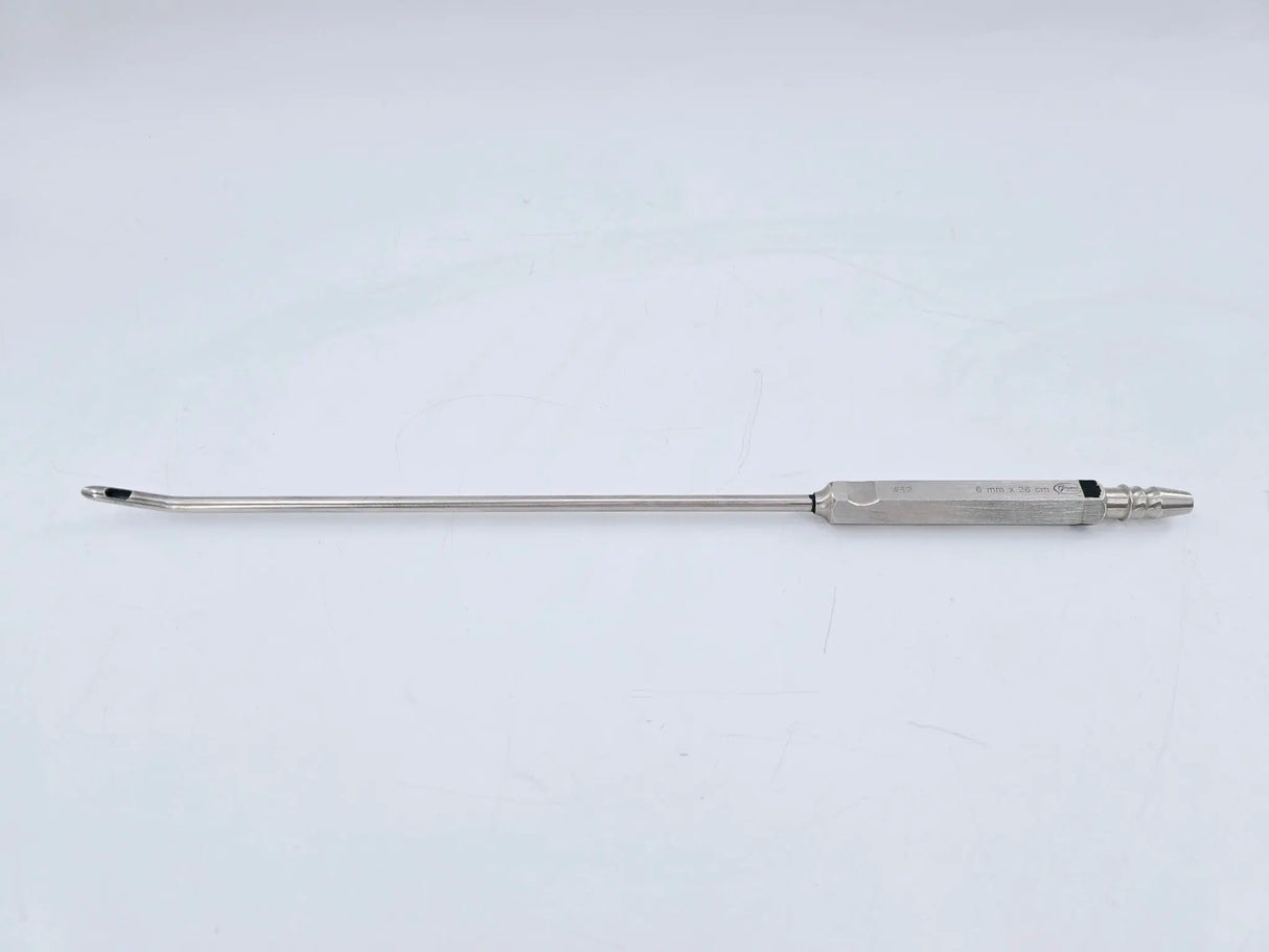 Grams #12 6mm x 28cm Angled Tip Large Handle Liposuction Cannula 16" Grams