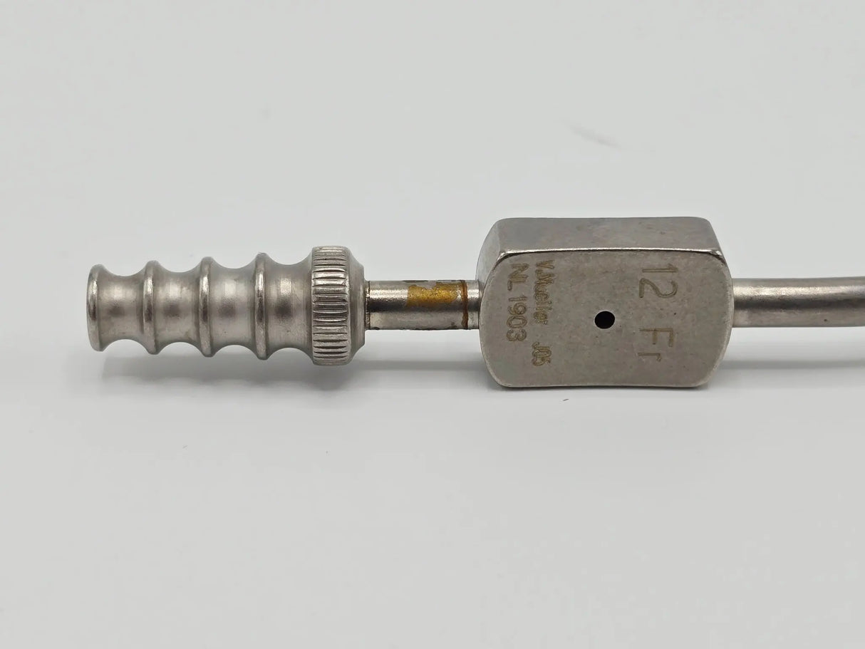 V. Mueller NL1903 Frazier Suction Tube 12 Fr Angled 3-7/8 Working Length V. Mueller