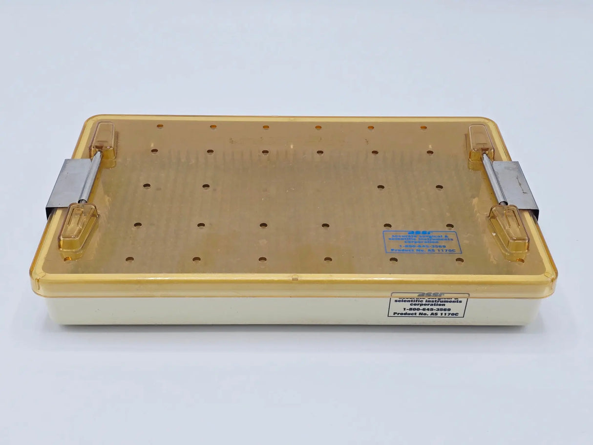 ASSI 1170C Instrument Case w/ Lid, Handles & Inner Liner Mat Accurate Surgical & Scientific Instruments Corporation