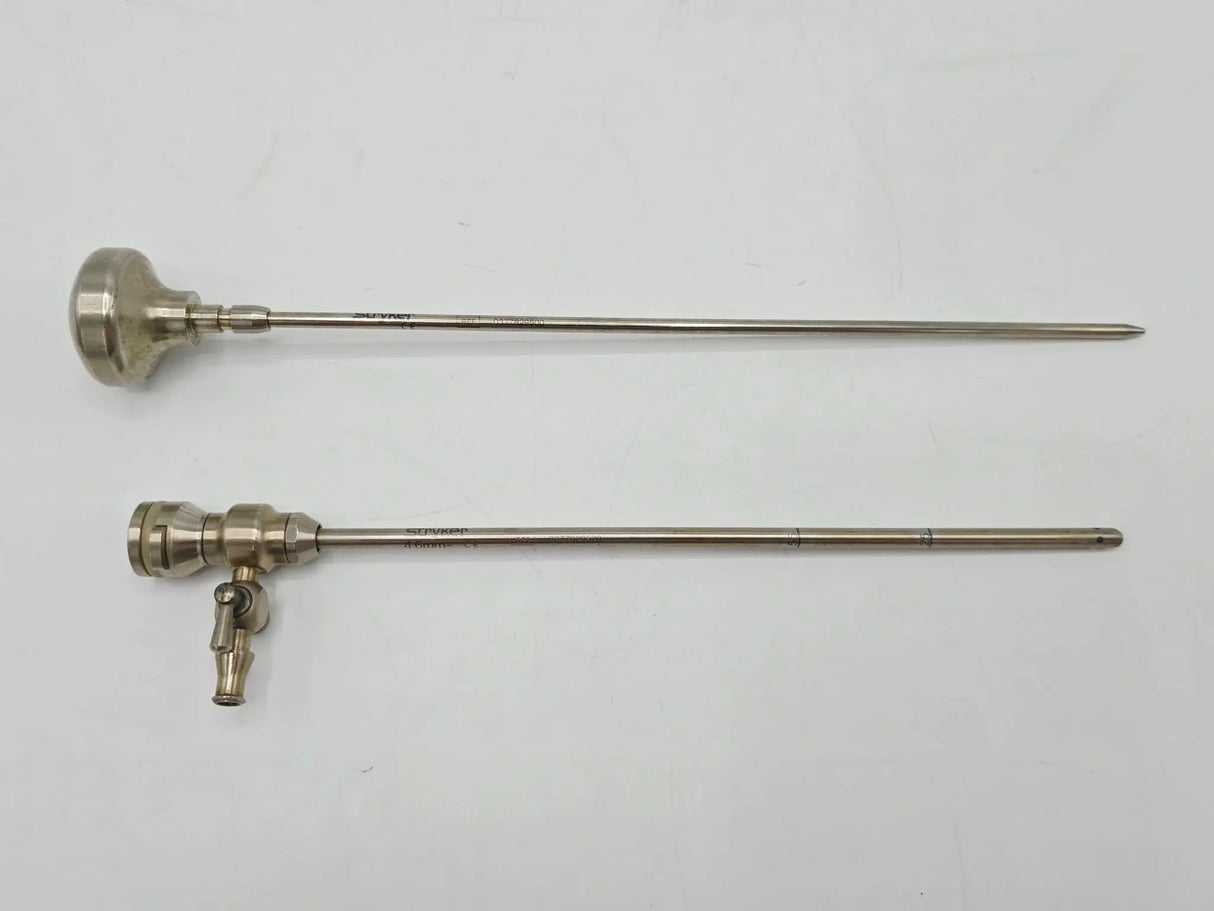 Stryker 0377-829-520 4.6mm Cannula 1 Rotating Stopcock w/ 0377-829-500 Obturator Stryker