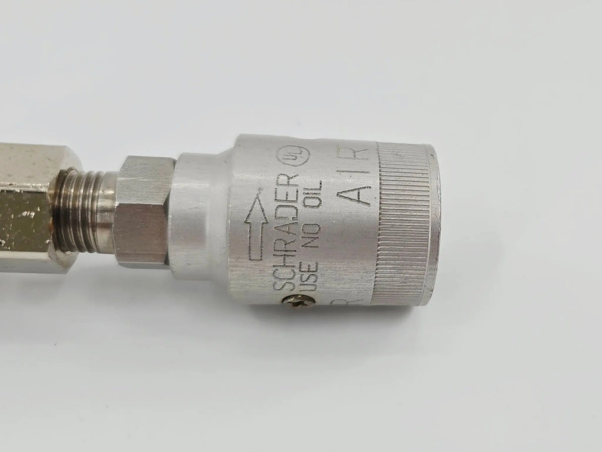 Schrader Air/ Nitrogen Gas Coupler Female Hand Tight 5" Primis Medical