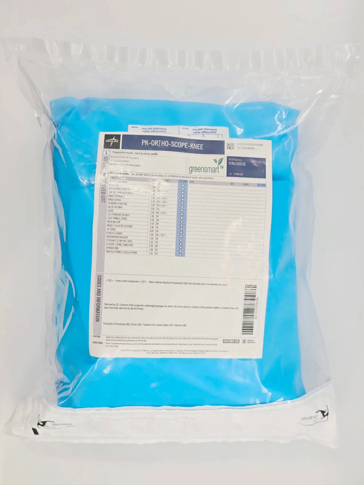 Medline SYNJ10002B PK-ORTHO-SCOPE-KNEE Single-Use Sterile Procedure Kit Primis Medical