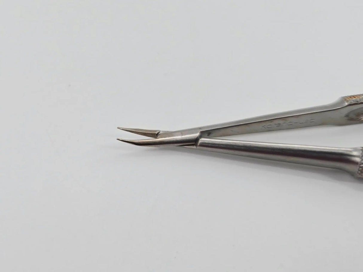 Katena K6-3310 Barraquer Needle Holder Curved w/o Lock Ophthalmology 5" Primis Medical