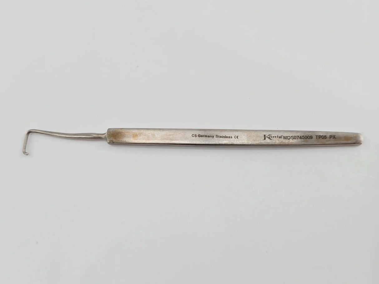 Konig MDS0745009 Green Strabismus Hook Ophthalmology 5" Primis Medical