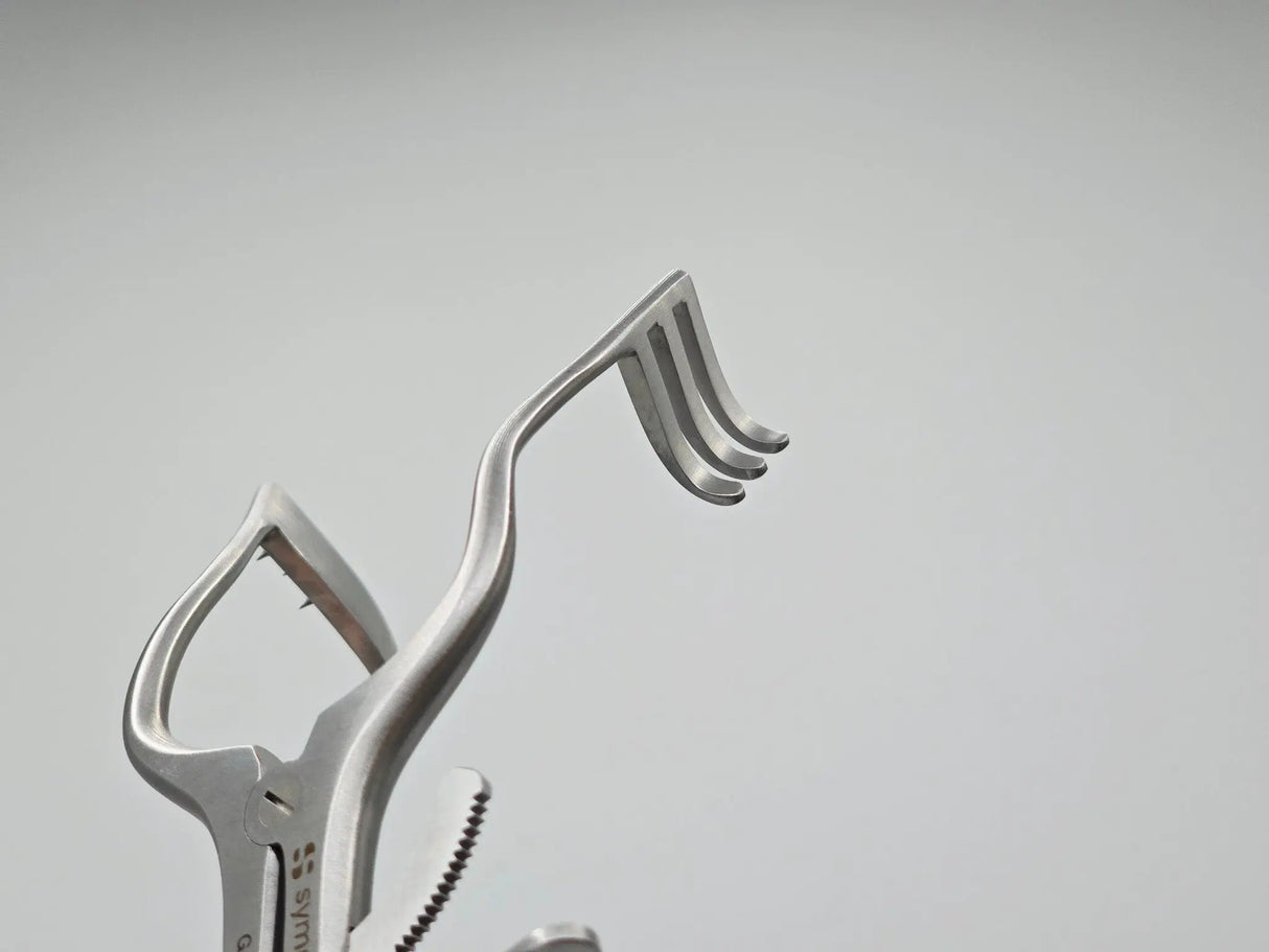 Symmetry Perkins 66-6651 Three Prong Retractor 5" Solid Blades Primis Medical