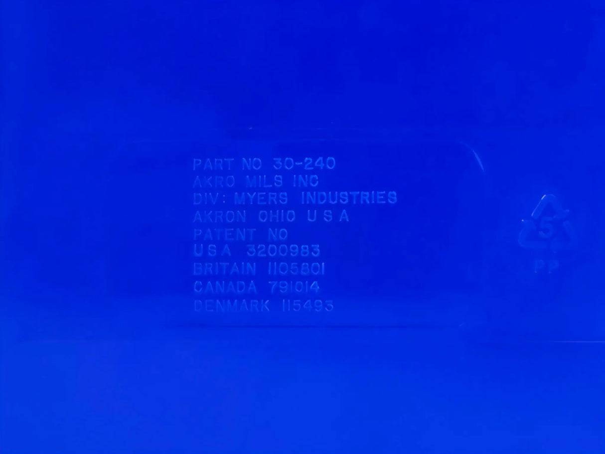 AkroBins 30240 Plastic Storage Bin Medium Blue 14-3/4" x 8-1/4" x 7" 12/CS NEW Primis Medical