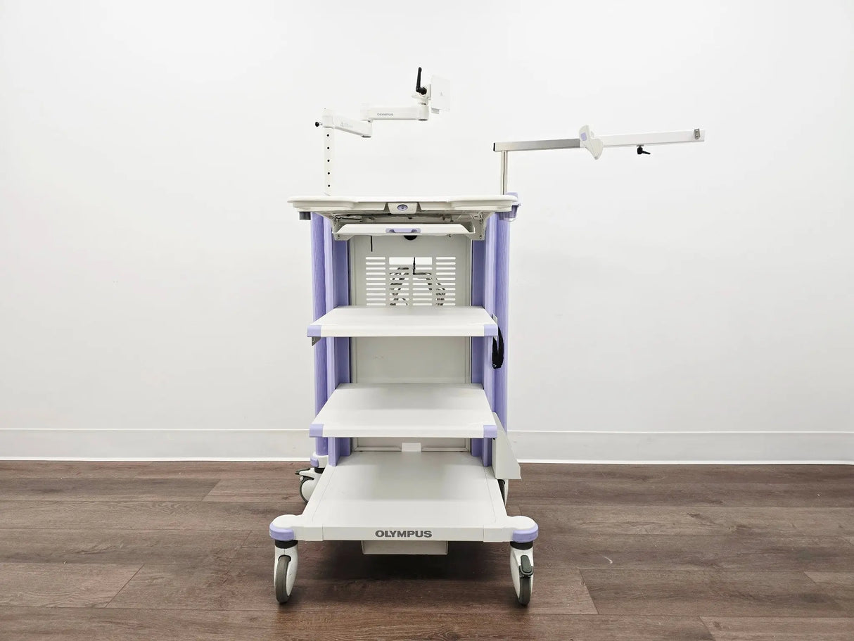 Olympus WM-WP1 Endoscopy Video Cart w/ Articulating Arm & Scope Holder Primis Medical