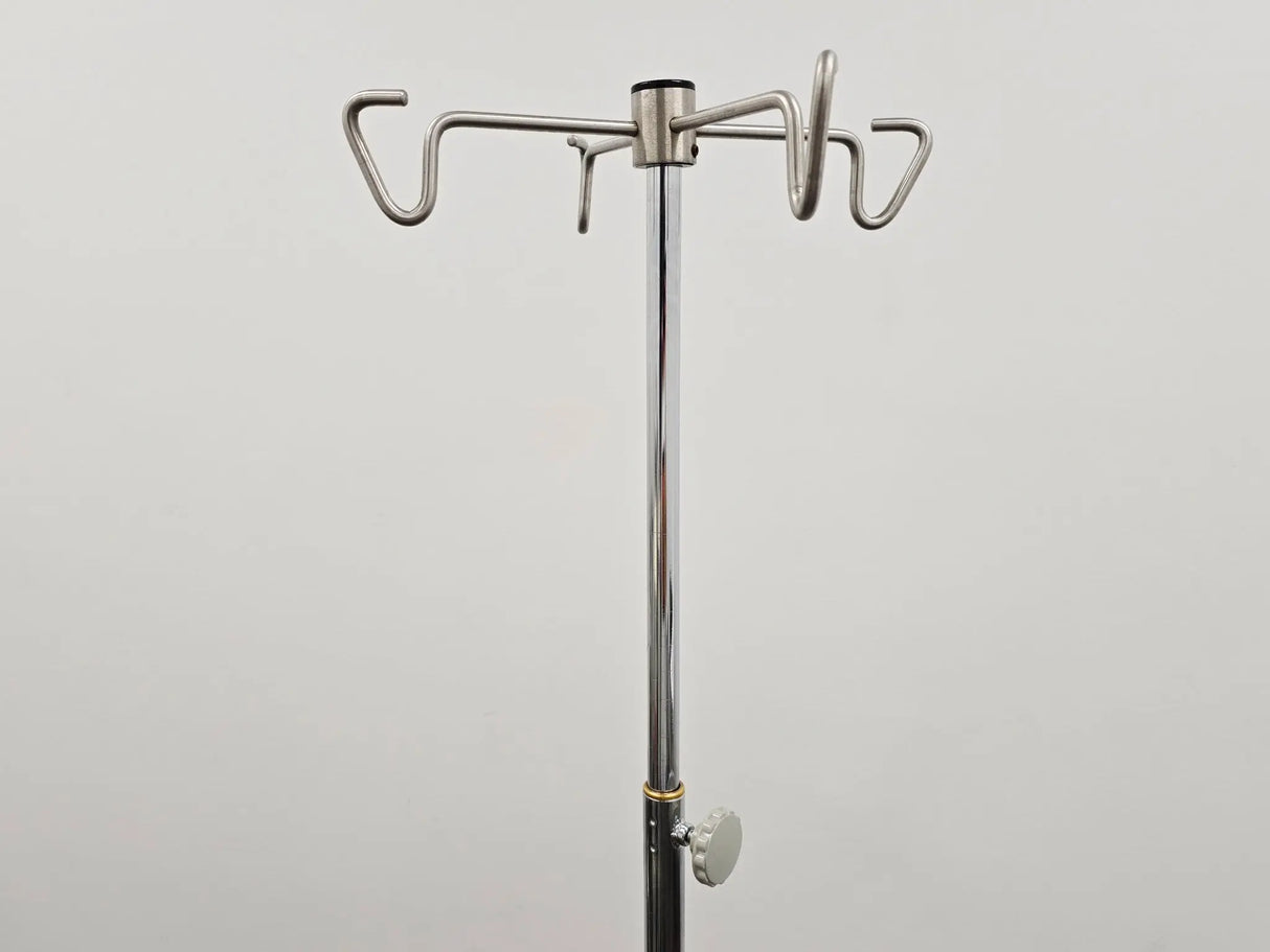 Stainless Steel IV Pole 5-Leg 2" Casters Primis Medical