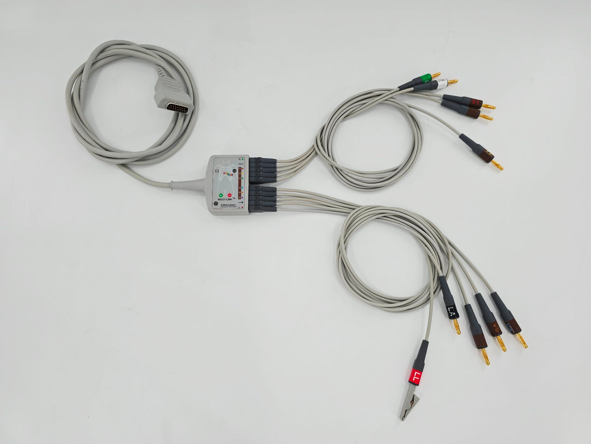 GE Healthcare MAC 2000 12-Lead Resting ECG System w/ Cart & Accessories