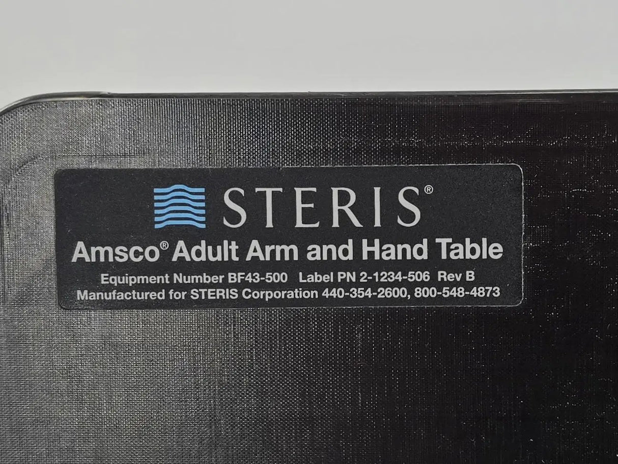 Steris Amsco Adult Arm and Hand Table w/ Pad BF435 Primis Medical