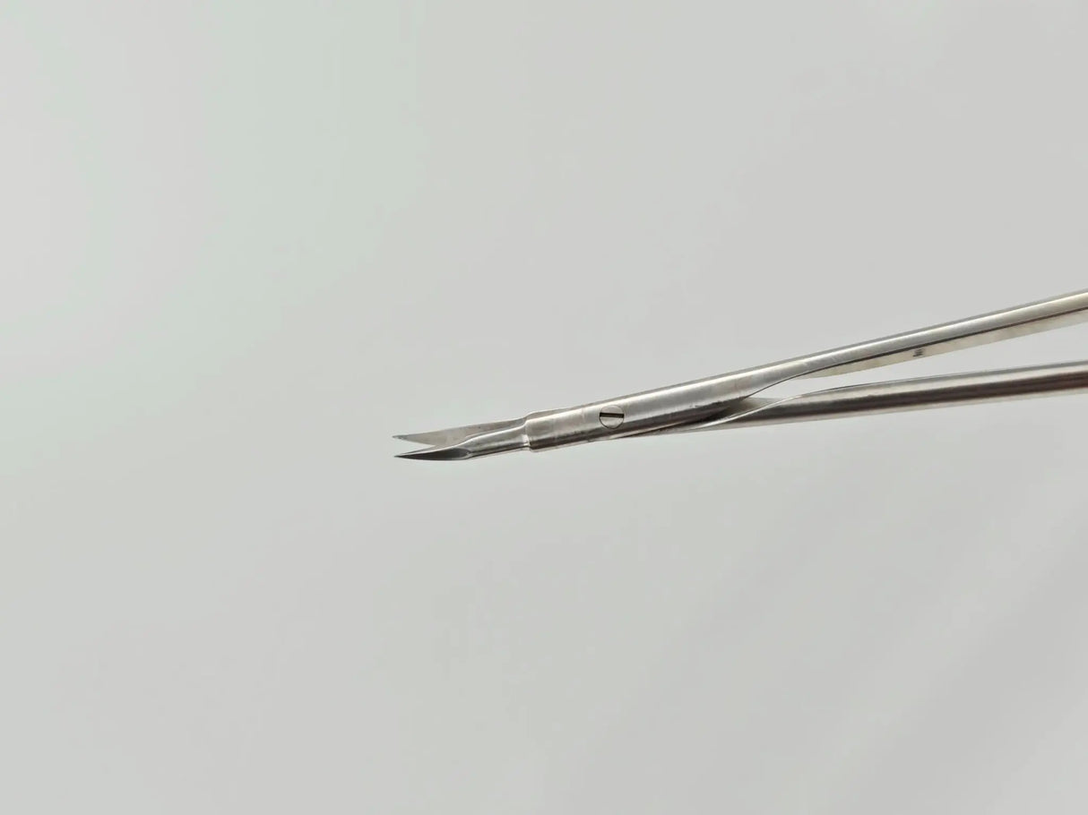 Jarit 277-104 Yasargil Scissors Bayonet Handle Curved 7.5mm Micro Blade ENT 9" Primis Medical