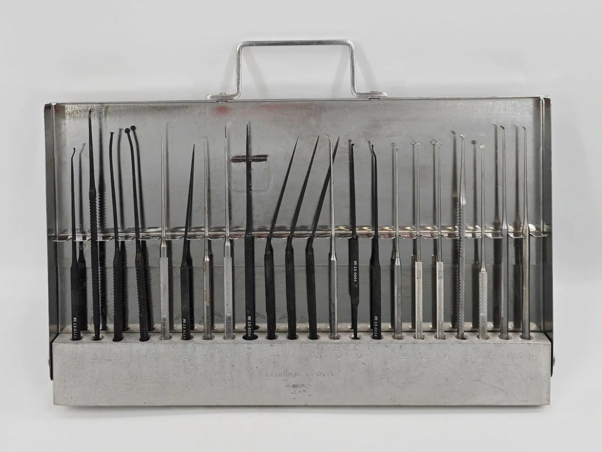 Richards ENT Microsurgical Otology Surgical 23-Piece Instrument Set w/ Case Primis Medical